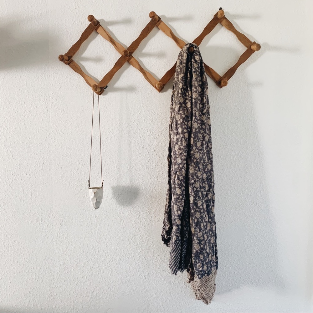 Cream and Gray Paint Scarf